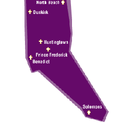 Calvert County map