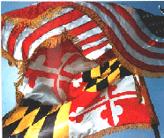 Maryland and U.S. Flag flying